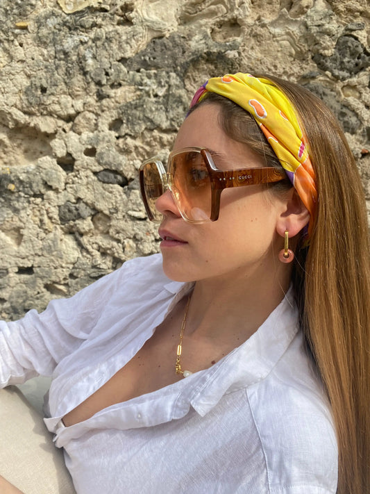 Boucles d'oreilles Rosé-piscine Lisa lamoroso